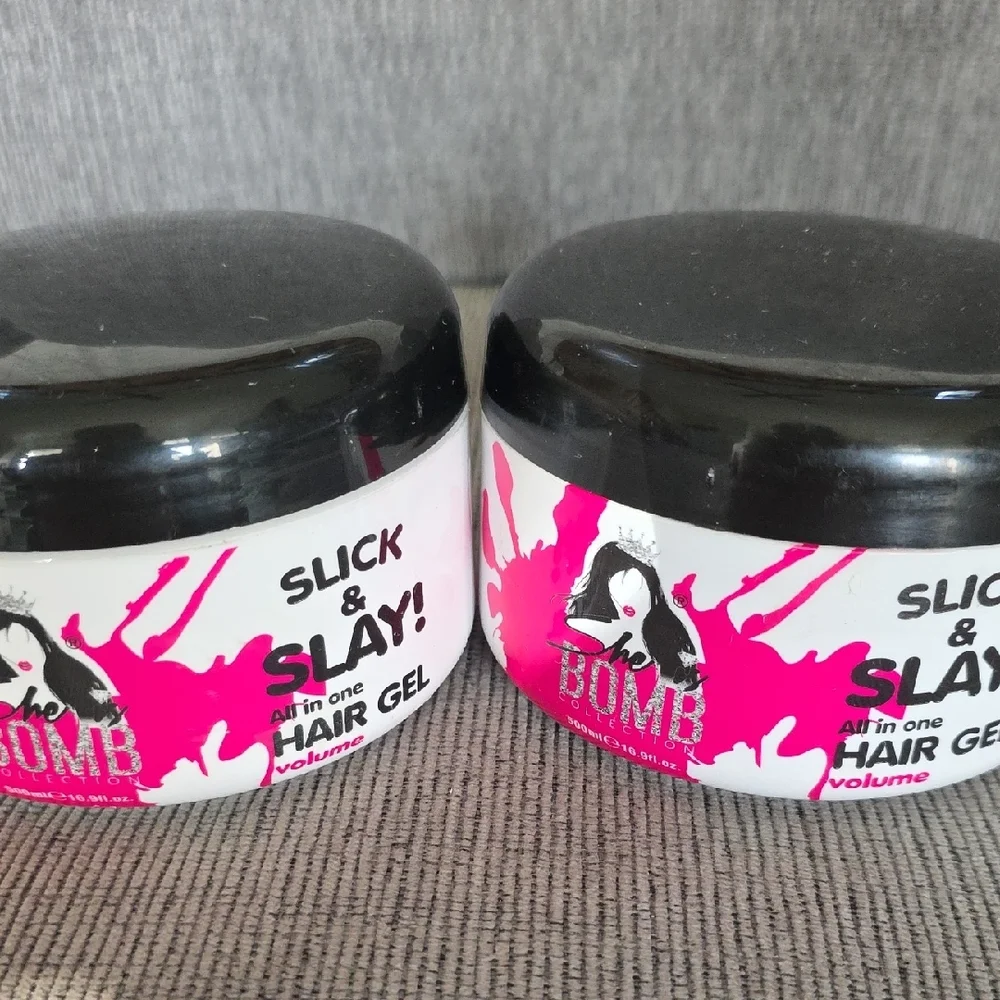 The Bomb Collection Slick & Slay All-in-one Hair Gel, 2 pack, 16.9oz. each, New.